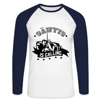 Säntis Berge Wandern Alpen Berg ruft Gipfel Swiss - Unisex Baseballshirt langarm - Weiß/Navy - Vorne - Nik (191cm)