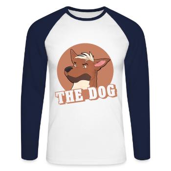 Der Hund - Unisex Baseballshirt langarm - Weiß/Navy - Vorne - Nik (191cm)