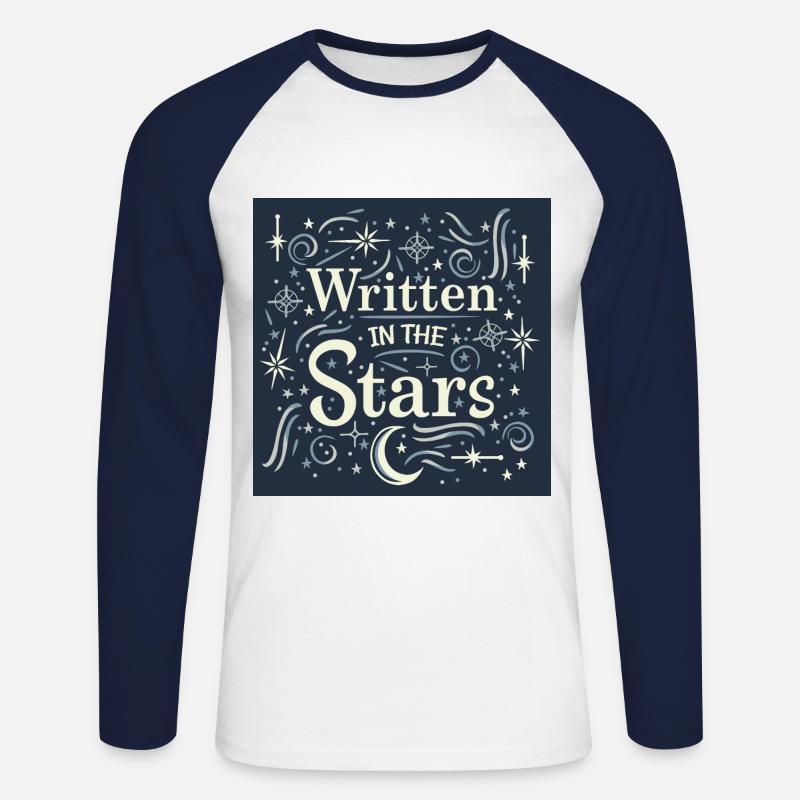 In den Sternen geschrieben - Unisex Baseballshirt langarm - Weiß/Navy