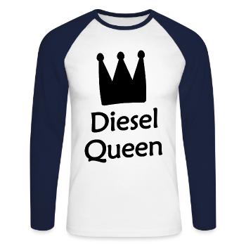 The Female Driver - Unisex Long Sleeve Baseball T-Shirt - white/navy - Front - Nik (191cm)