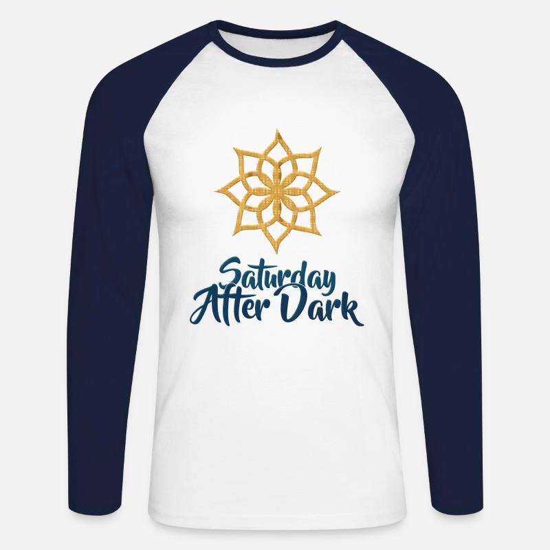 Saturday After Dark - Unisex Baseballshirt langarm - Weiß/Navy