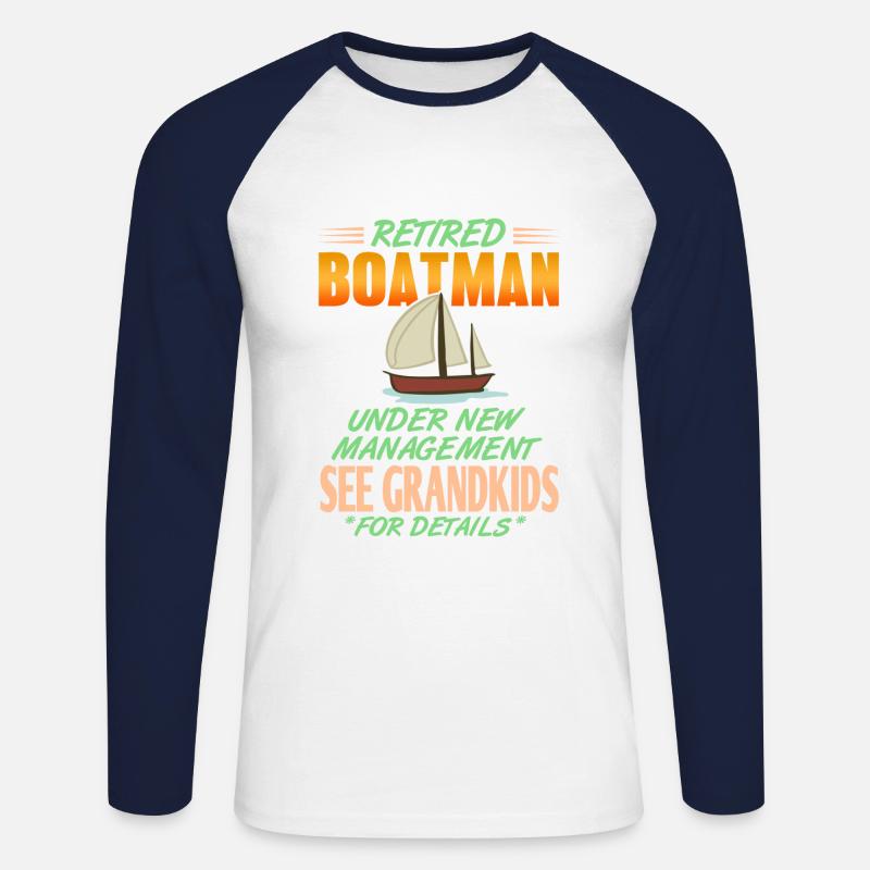 Bootsmann - Unisex Baseballshirt langarm - Weiß/Navy