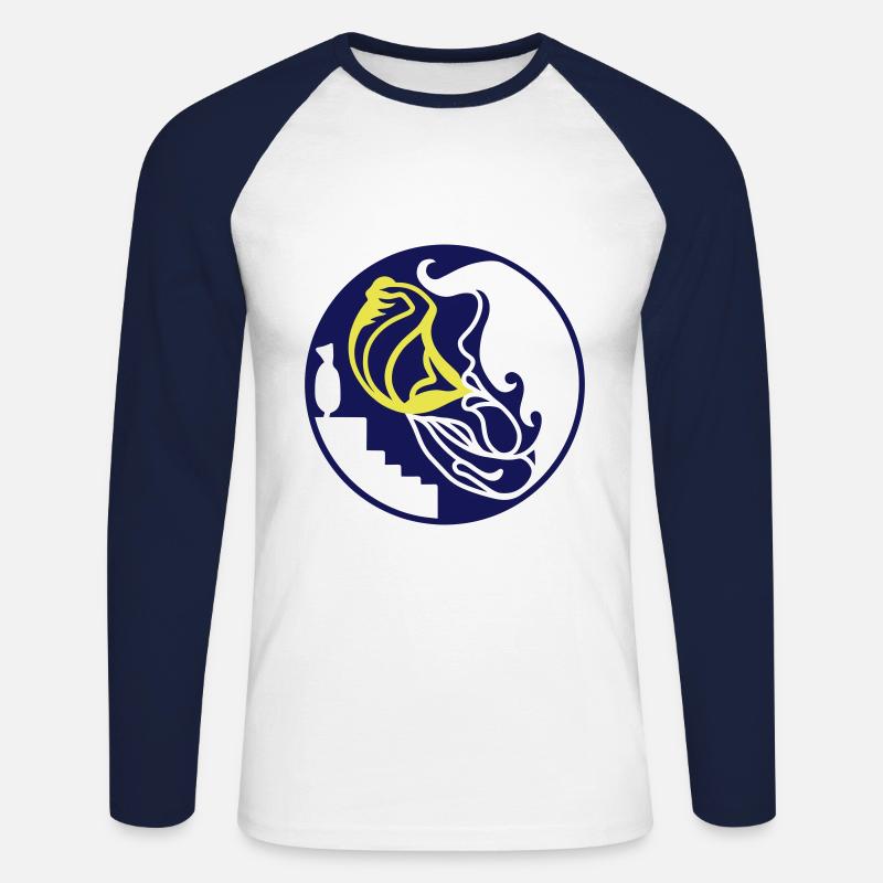 Lebewohl. Friedvoller Abschied im Loslassen - Unisex Baseballshirt langarm - Weiß/Navy