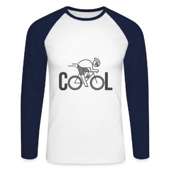 cool bike radfahrer bike bikes bikes cool - Unisex Baseballshirt langarm - Weiß/Navy - Vorne - Nik (191cm)