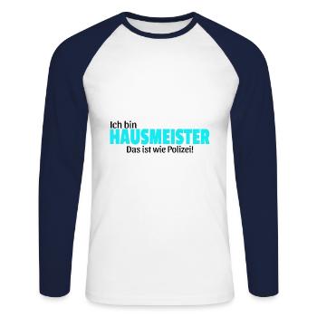 Caretaker gift idea funny saying caretaker - Unisex Long Sleeve Baseball T-Shirt - white/navy - Front - Nik (191cm)