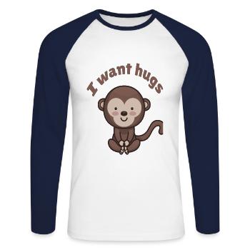 Toddler Pregnant Onesie Princess Grandchild - Unisex Long Sleeve Baseball T-Shirt - white/navy - Front - Nik (191cm)