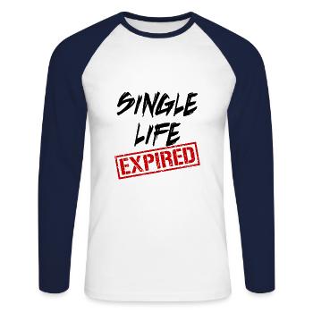 Bachelor party - Unisex Long Sleeve Baseball T-Shirt - white/navy - Front - Nik (191cm)