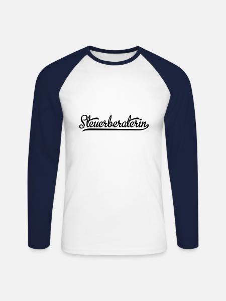 tax advisor - Unisex Long Sleeve Baseball T-Shirt - white/navy