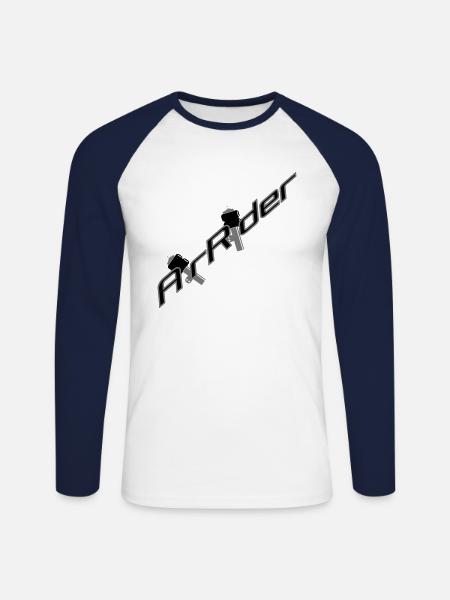 Airrider - Unisex Long Sleeve Baseball T-Shirt - white/navy
