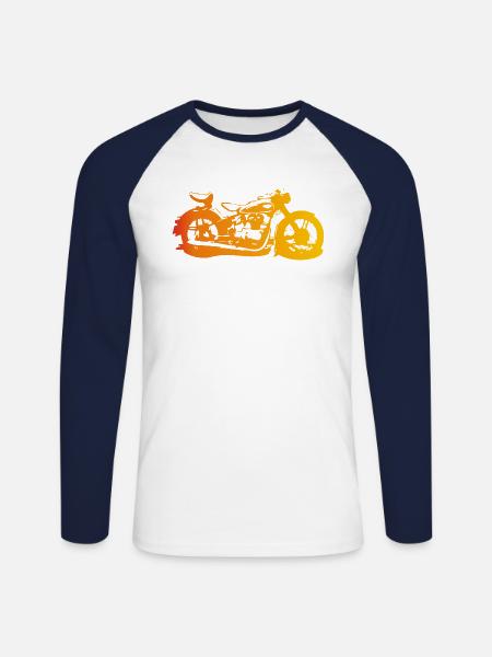 Touren AWO 2Sitzer - Unisex Baseballshirt langarm - Weiß/Navy