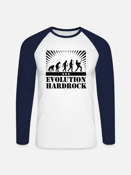Evolution Hardrock - Unisex Baseballshirt langarm - Weiß/Navy