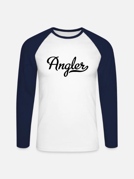 Pêcheurs - T-shirt baseball manches longues Homme - blanc/marine