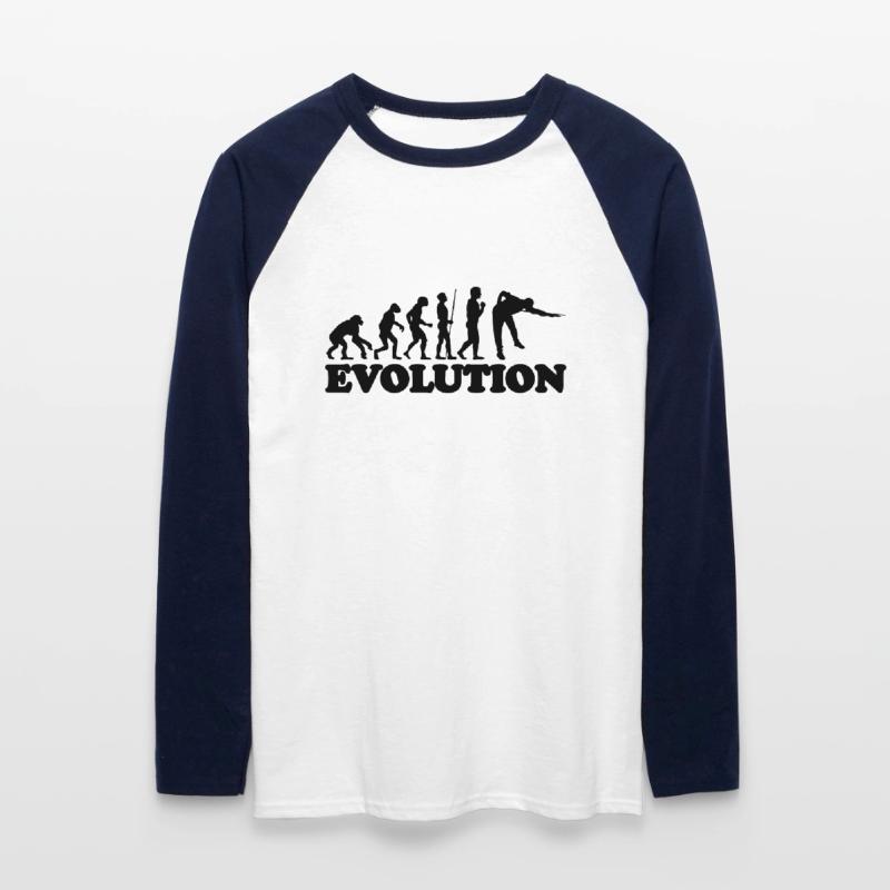 Idée Billard Billard Billard Evolution Evolution T-shirt baseball manches longues Homme