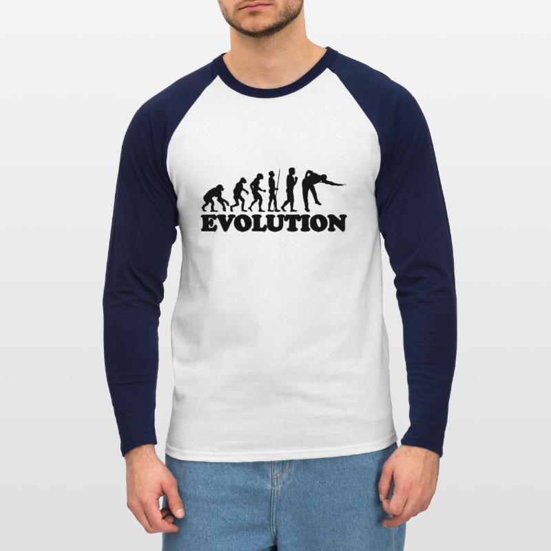Idée Billard Billard Billard Evolution Evolution T-shirt baseball manches longues Homme