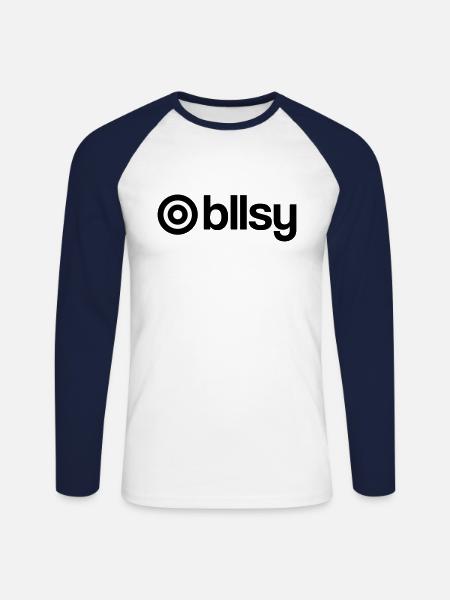 Bullseye - T-shirt baseball manches longues Homme - blanc/marine