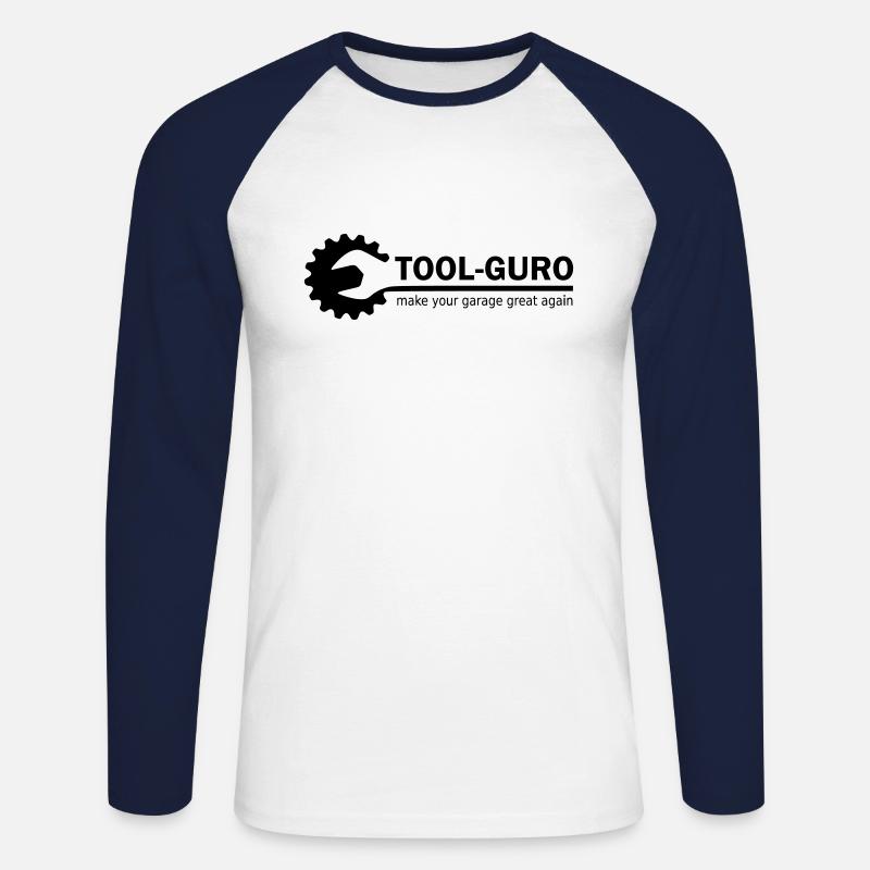 Tool-Guro - Unisex Baseballshirt langarm - Weiß/Navy