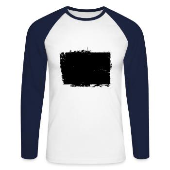 CANVAS GRUNGE 19 6 - Unisex Long Sleeve Baseball T-Shirt - white/navy - Front - Nik (191cm)