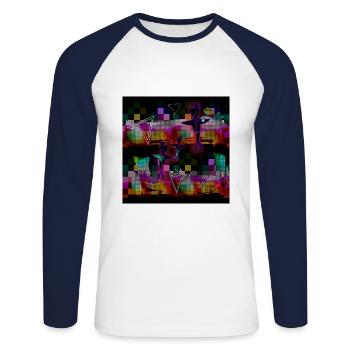 SWEEPY - Abbild - 2023 - Unisex Baseballshirt langarm - Weiß/Navy - Vorne - Nik (191cm)