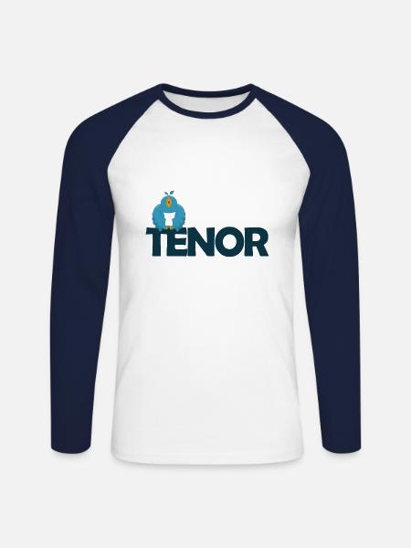 Choir Tenor - Unisex Long Sleeve Baseball T-Shirt - white/navy