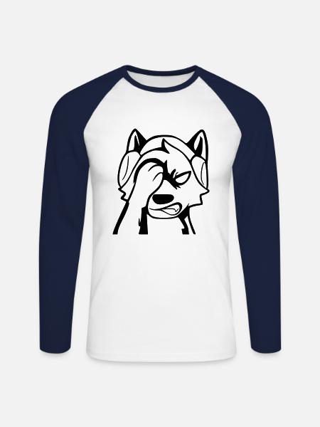 Taktikfuchs FAIL - Unisex Baseballshirt langarm - Weiß/Navy