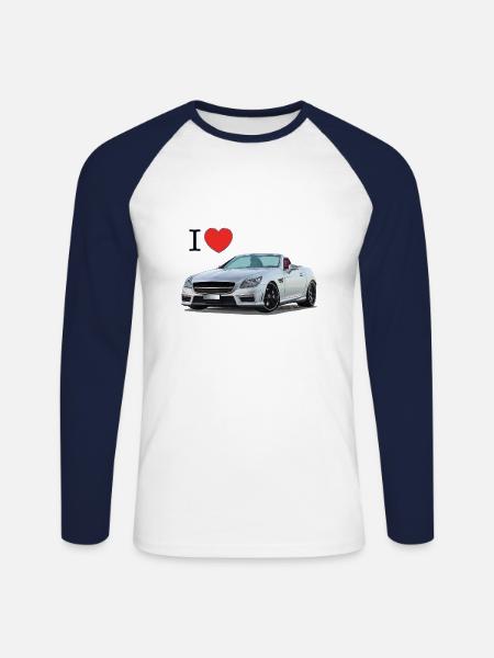 I Love 55-V8 - Unisex Long Sleeve Baseball T-Shirt - white/navy