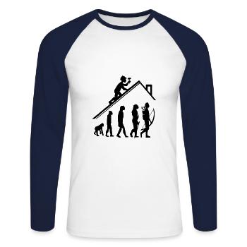 Zimmermann - Unisex Baseballshirt langarm - Weiß/Navy - Vorne - Nik (191cm)