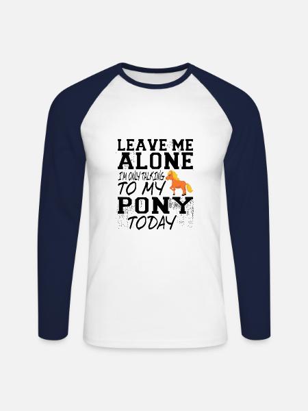 Pony - Unisex Long Sleeve Baseball T-Shirt - white/navy