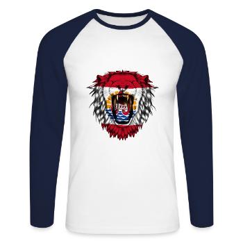 Französisch-Polynesien - Unisex Baseballshirt langarm - Weiß/Navy - Vorne - Nik (191cm)