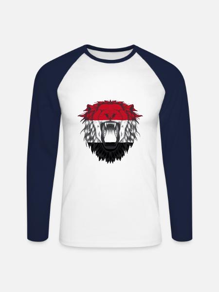 Yemen - Unisex Long Sleeve Baseball T-Shirt - white/navy