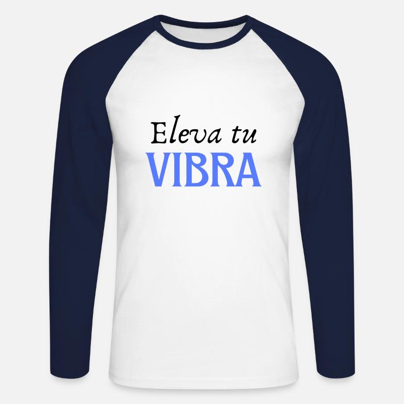 HEBEN SIE IHRE STIMMUNG - Unisex Baseballshirt langarm - Weiß/Navy