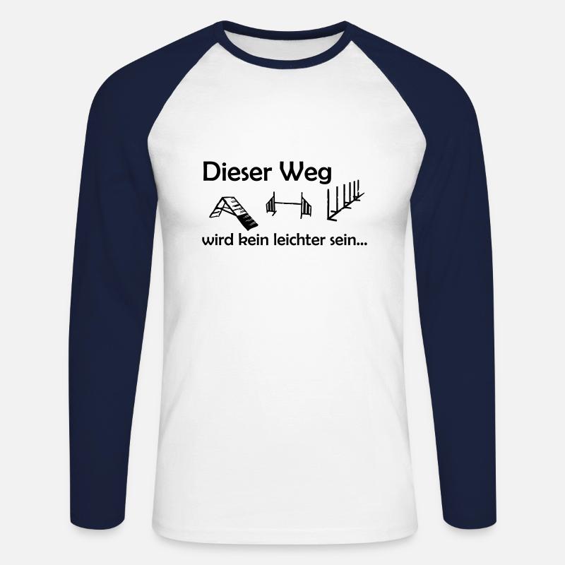 Agility - dieser Weg... - Unisex Baseballshirt langarm - Weiß/Navy