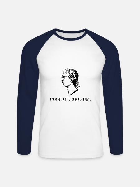 so i think i'm latin - Unisex Long Sleeve Baseball T-Shirt - white/navy