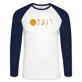 XRP Moon Ripple XRP Hodl Crypto Cryptocurrency - Unisex Long Sleeve Baseball T-Shirt - white/navy - Front - Nik (191cm)