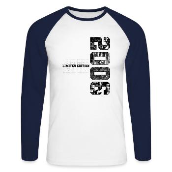 Édition limitée 2006 Année de naissance 2006 Anniversaire - T-shirt baseball manches longues Homme - blanc/marine - Devant - Nik (191cm)