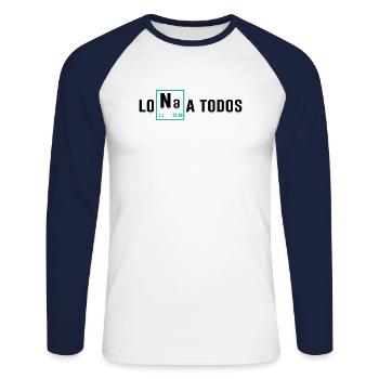 Lona Un Elemento De Sodio Todos - T-shirt baseball manches longues Homme - blanc/marine - Devant - Nik (191cm)