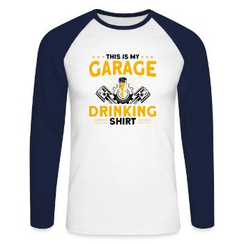 Car Mechanic Car Mechanic Gift - Unisex Long Sleeve Baseball T-Shirt - white/navy - Front - Nik (191cm)