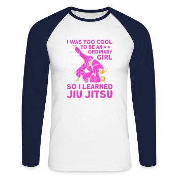 Kampfsportarten Brasilianisches Jiu Jitsu Geschenk - Unisex Baseballshirt langarm - Weiß/Navy - Vorne - Nik (191cm)