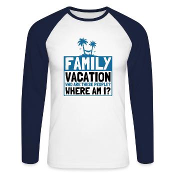 Autoreise Urlaub Familie Urlaub Familie Geschenk - Unisex Baseballshirt langarm - Weiß/Navy - Vorne - Nik (191cm)