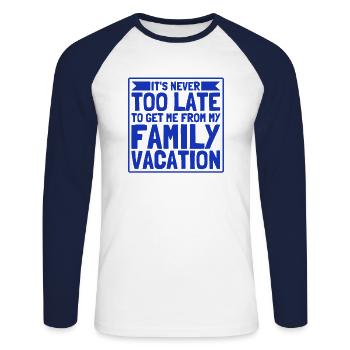 Autoreise Urlaub Familie Urlaub Familie Geschenk - Unisex Baseballshirt langarm - Weiß/Navy - Vorne - Nik (191cm)