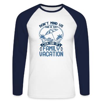 Autoreise Urlaub Familie Urlaub Familie Geschenk - Unisex Baseballshirt langarm - Weiß/Navy - Vorne - Nik (191cm)