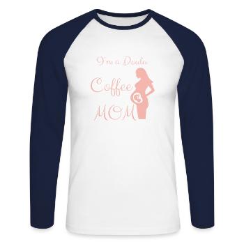 I am a doula midwife - Unisex Long Sleeve Baseball T-Shirt - white/navy - Front - Nik (191cm)