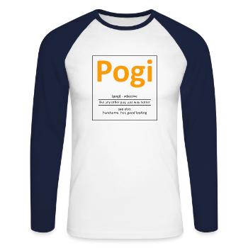 Philippines Filipino Pogi Vintage Sweet I Gift - Unisex Long Sleeve Baseball T-Shirt - white/navy - Front - Nik (191cm)