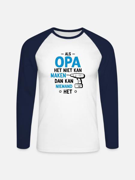 Opa's Ongeëvenaarde Vaardigheden - Unisex Baseballshirt langarm - Weiß/Navy