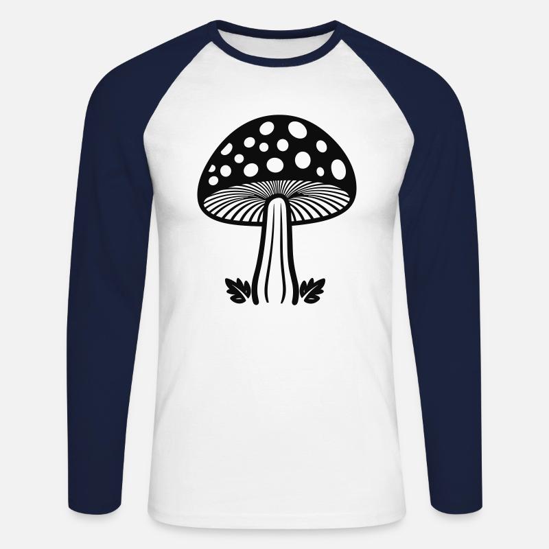 Pilz - Unisex Baseballshirt langarm - Weiß/Navy