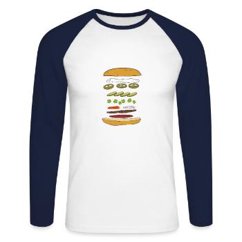 Vietnam Viet Banh Mi Brot Vietnamese I Geschenk - Unisex Baseballshirt langarm - Weiß/Navy - Vorne - Nik (191cm)