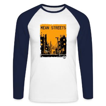 Common roads - Unisex Long Sleeve Baseball T-Shirt - white/navy - Front - Nik (191cm)