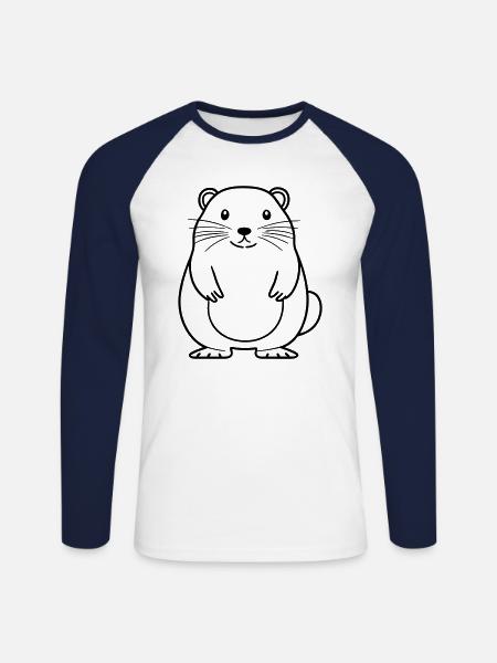 Marmot - Unisex Long Sleeve Baseball T-Shirt - white/navy