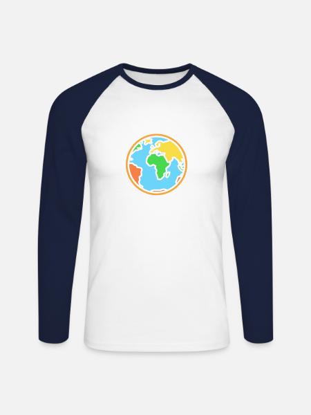 Travel Humor Vacation - Unisex Long Sleeve Baseball T-Shirt - white/navy