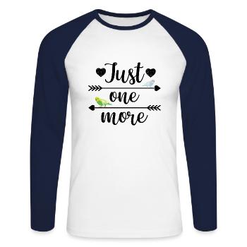 Budgie - Unisex Long Sleeve Baseball T-Shirt - white/navy - Front - Nik (191cm)
