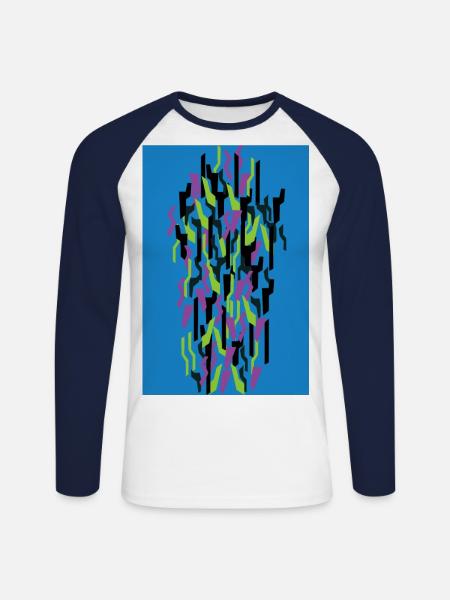 Camouflage Art - Unisex Long Sleeve Baseball T-Shirt - white/navy